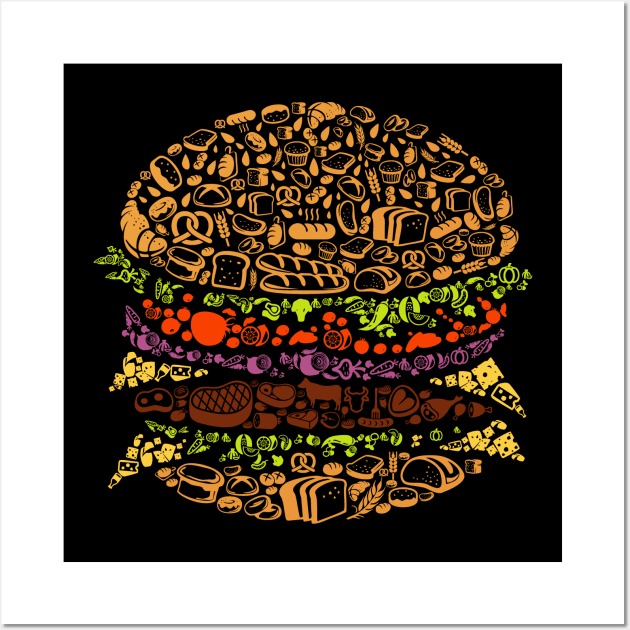 Burger Icons Wall Art by DesignedByFreaks